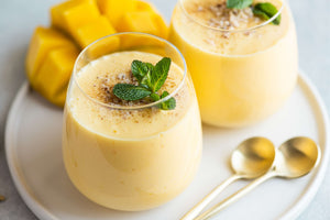 MANGO COCONUT LASSI BY Peter Kuruvita<br><h6>Loved in India and Sri Lanka, this refreshing drink is perfect for beating the heat with fresh tropical flavours, while providing sustenance.</h6>