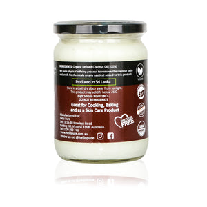 Certified Organic - Purified & Deodorised Coconut Oil  (RBD)- 500ML